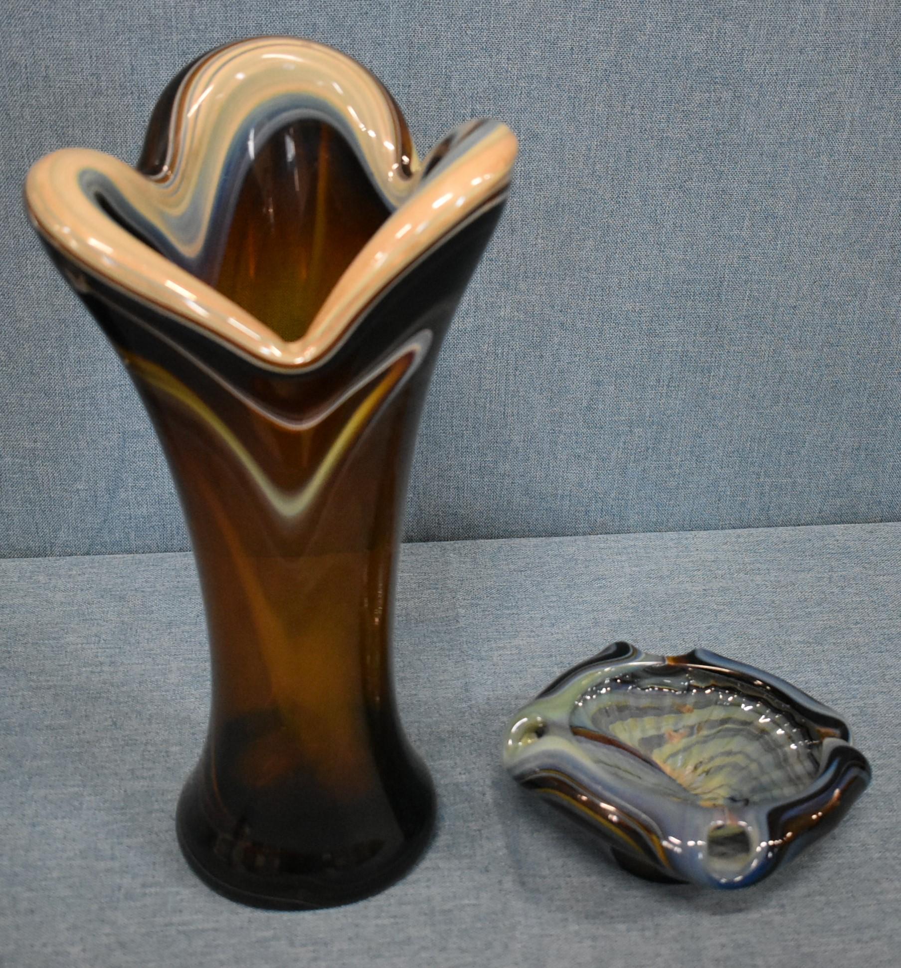 SYRIAN HAND BLOWN SLAG GLASS!