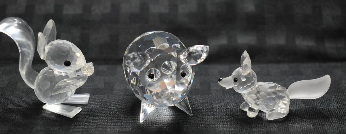 SWAROVSKI! SQUIRREL, PIG AND MINI FOX!