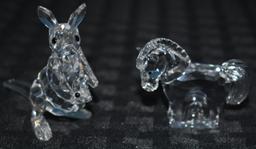 SWAROVSKI! ZODIAK HORSE AND MOTHER KANGAROO!