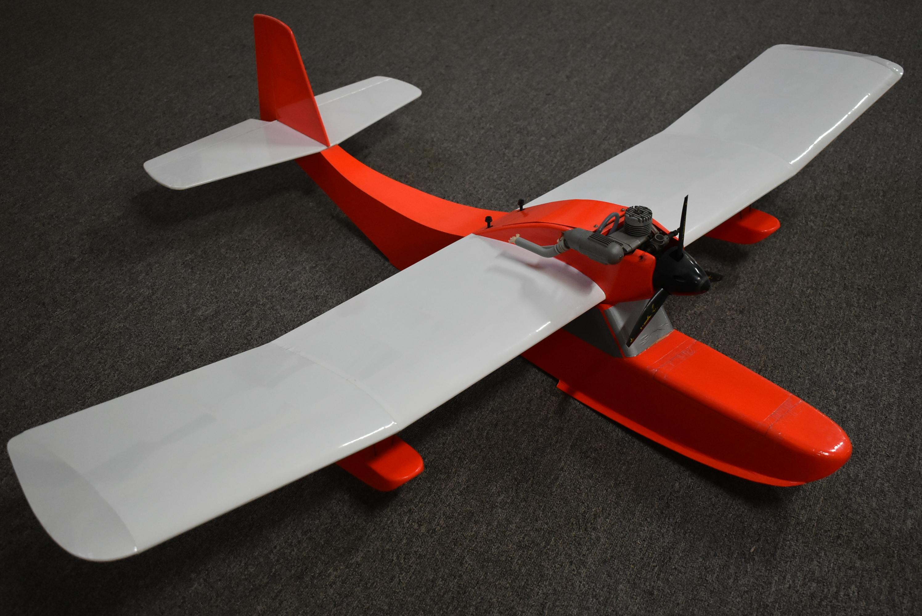 HOT ORANGE TOP WING/MOTOR FLOAT PLANE