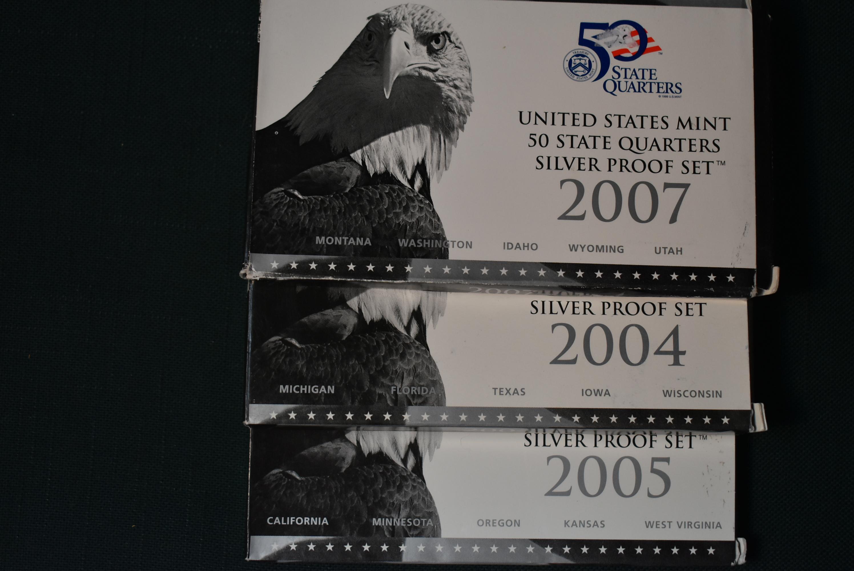 US MINT SILVER PROOF STATE QUARTER SETS!