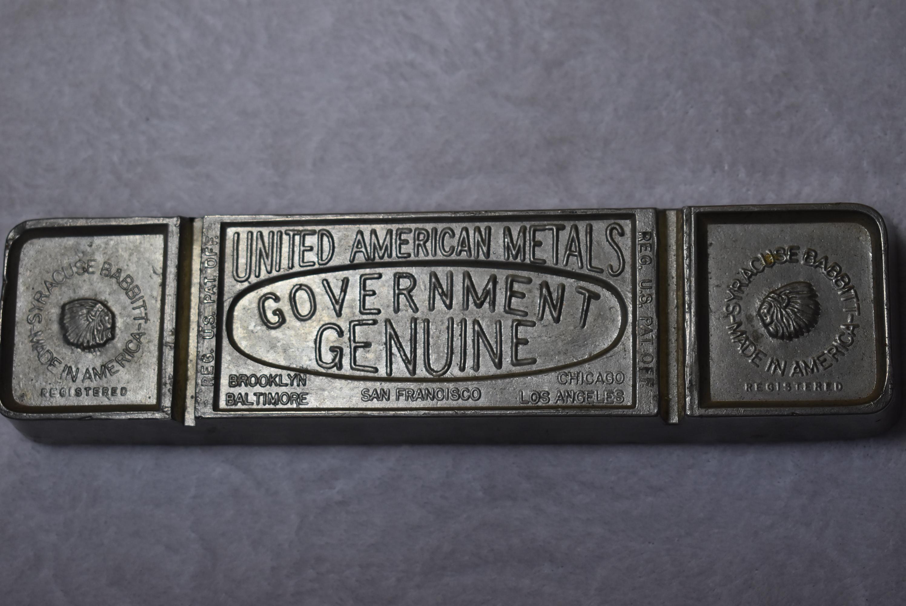 GOVERNMENT GENUINE BABBITT METAL!!!