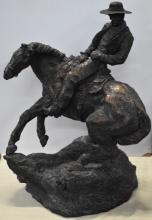 BRONZE HORSE & RIDER!!