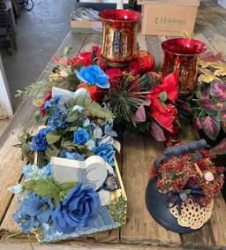 Artificial flowers, Wreaths and arrangements