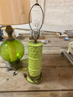 Vintage green lamps (2)