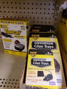 Large assortment of rodent killer, traps, etc. New.