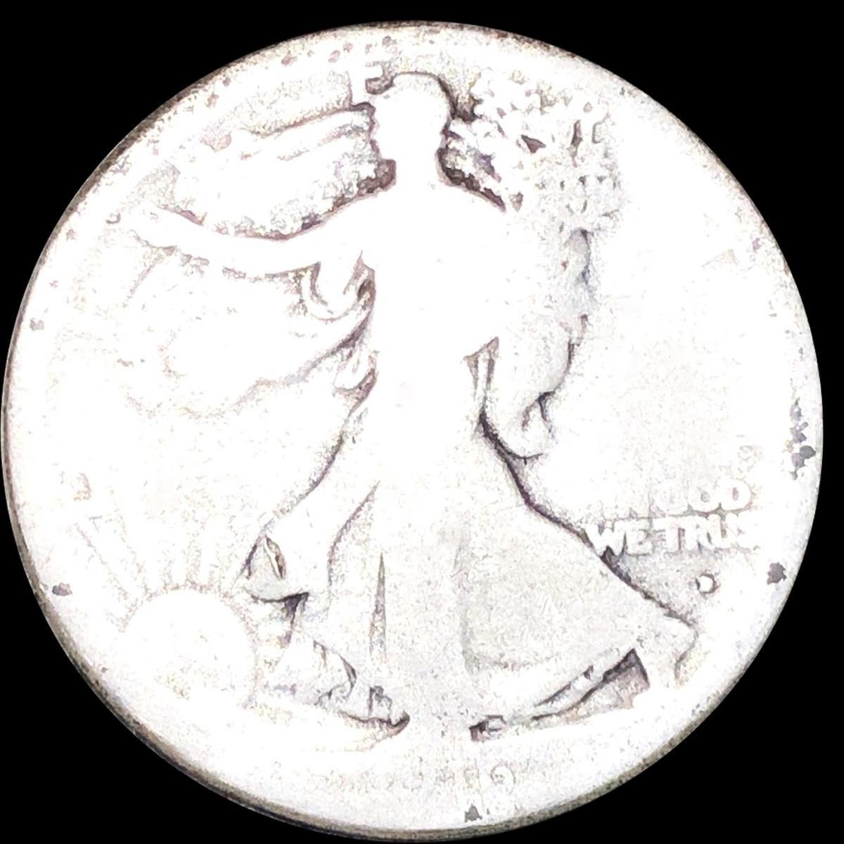 1916-D Walking Half Dollar NICELY CIRCULATED