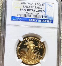 2014-W $25 Gold Piece NGC - PF 70 ULTRA CAMEO