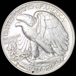 1935-D Walking Half Dollar ABOUT UNCIRCULATED