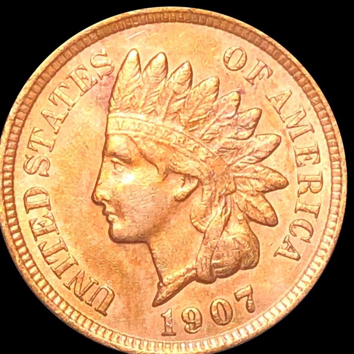 1907 Indian Head Penny CLOSELY UNCIRCULATED