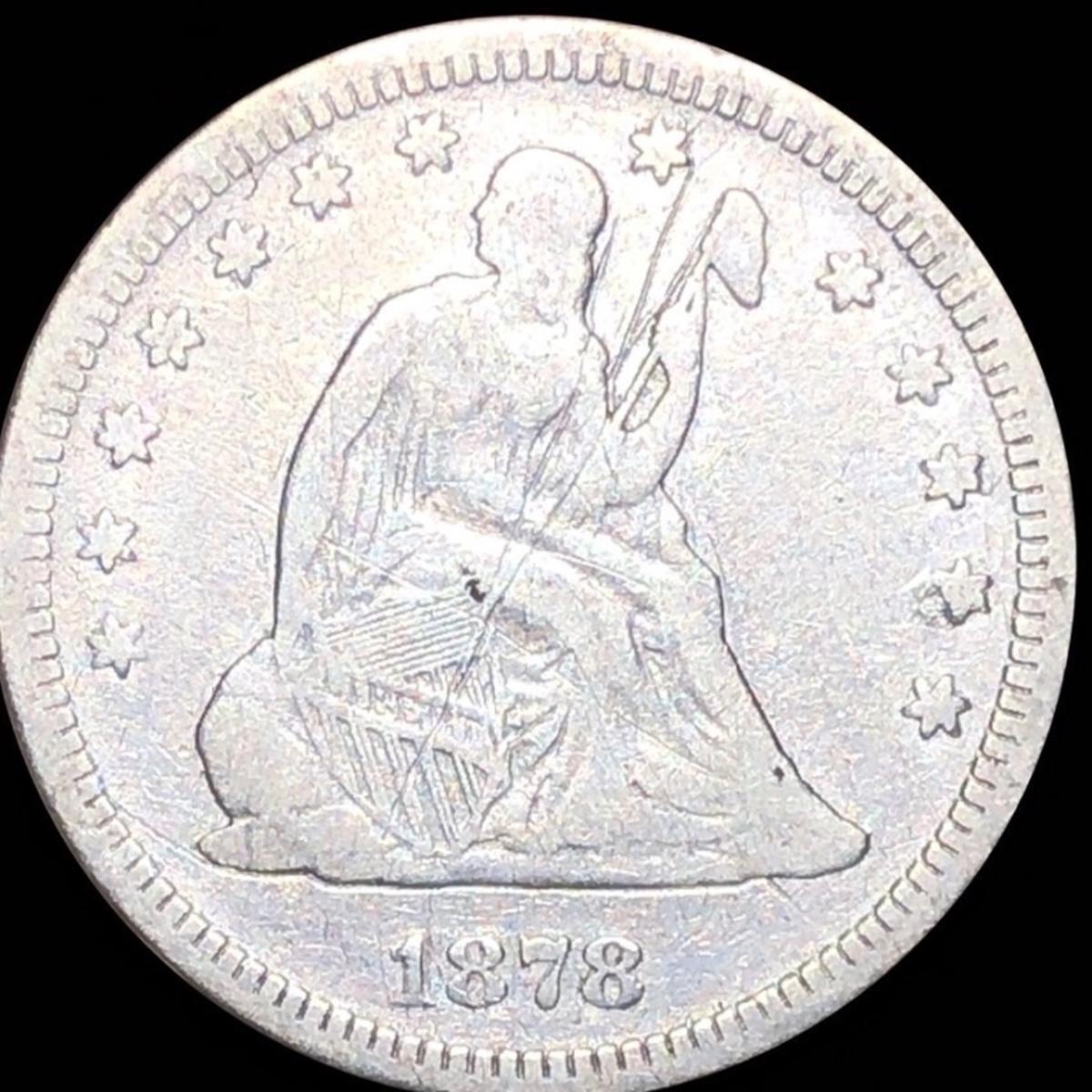 1878 Seated Liberty Quarter NICELY CIRCULATED