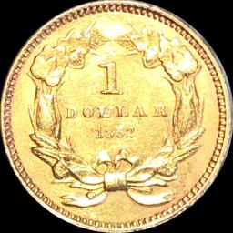 1862 Rare Gold Dollar UNCIRCULATED