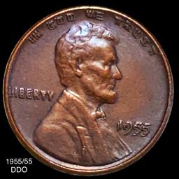 1955/55 DDO Lincoln Wheat Penny CLOSELY UNC