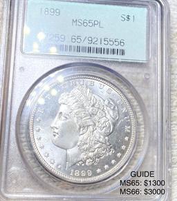 1899 Morgan Silver Dollar PCGS - MS 65 PL