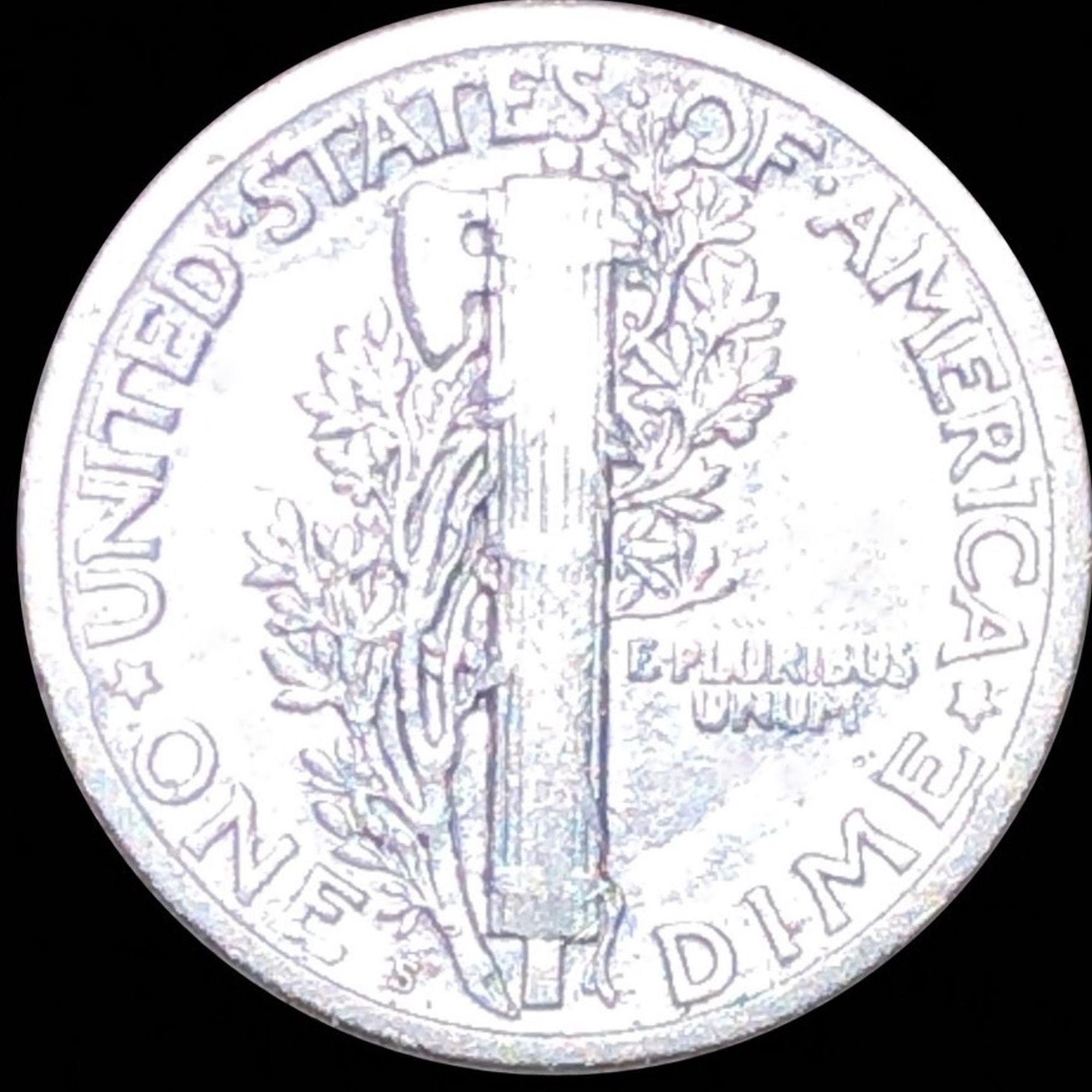 1923-S Mercury Silver Dime NEARLY UNCIRCULATED