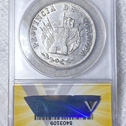 1852 Argentina Silver 8 Reales ANACS - EF45