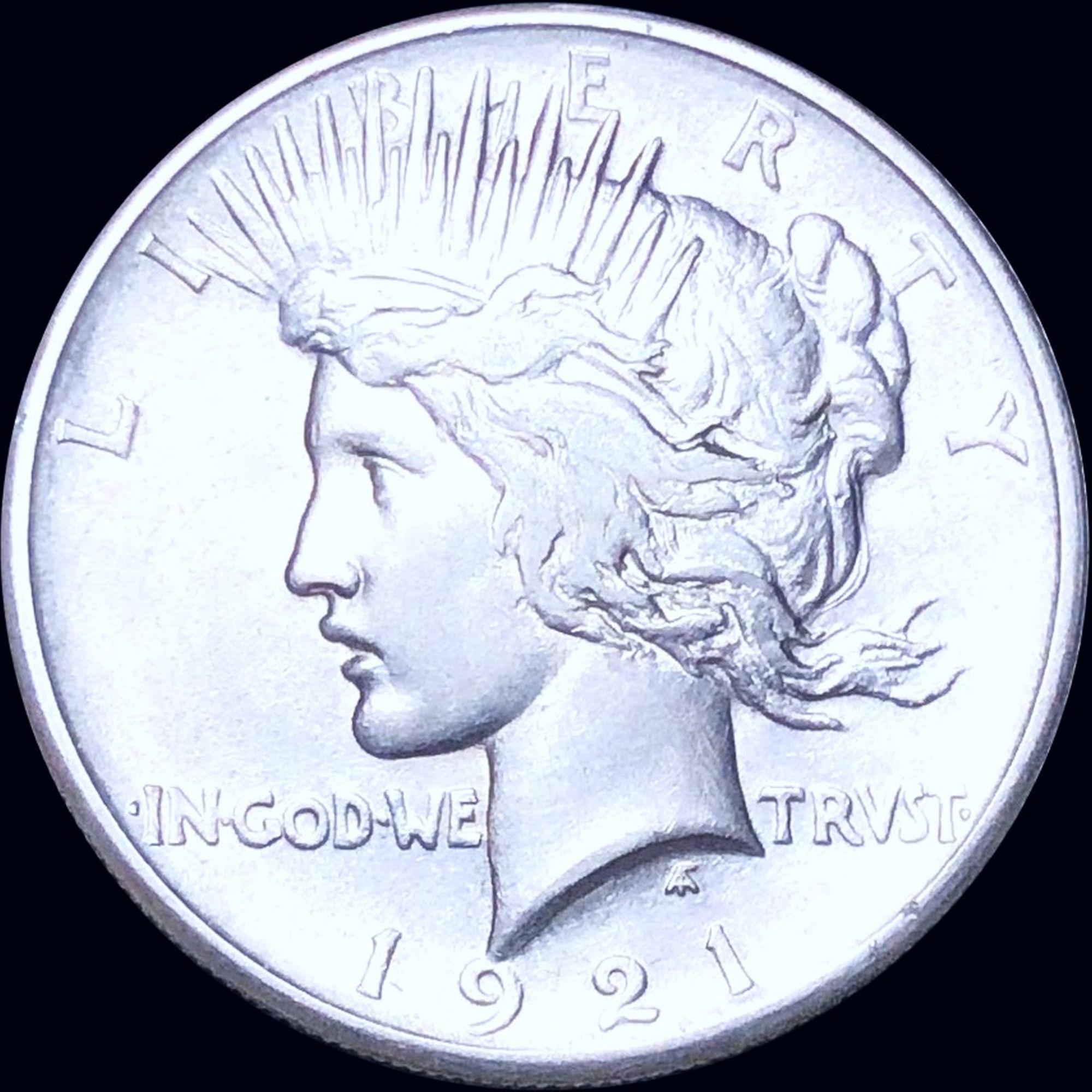 1921 Silver Peace Dollar ABOUT UNCIRCULATED