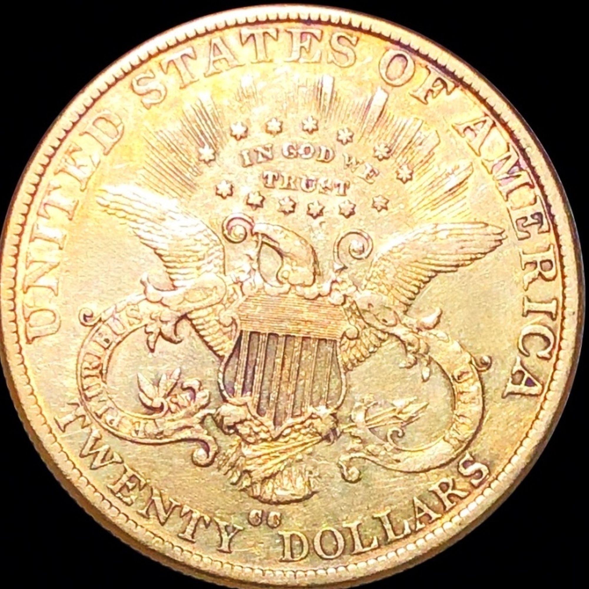 1890-CC $20 Gold Double Eagle NEARLY UNC