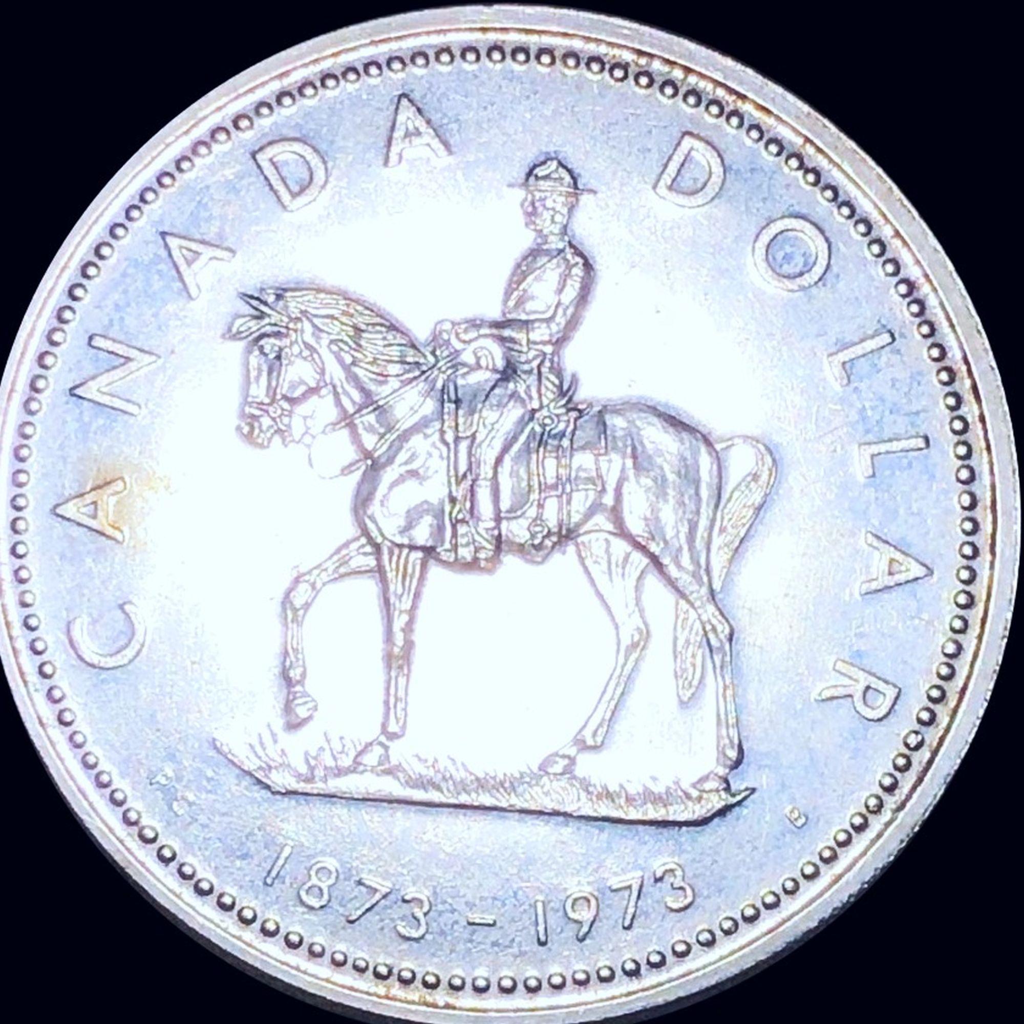 1973 Canadian Silver Dollar GEM BU