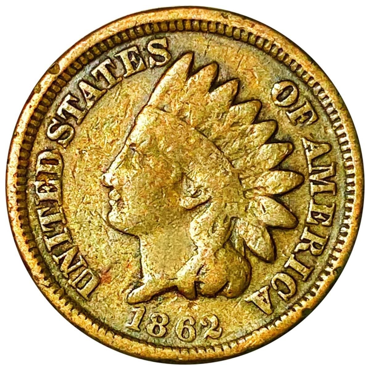 1862 Indian Head Penny NICELY CIRCULATED
