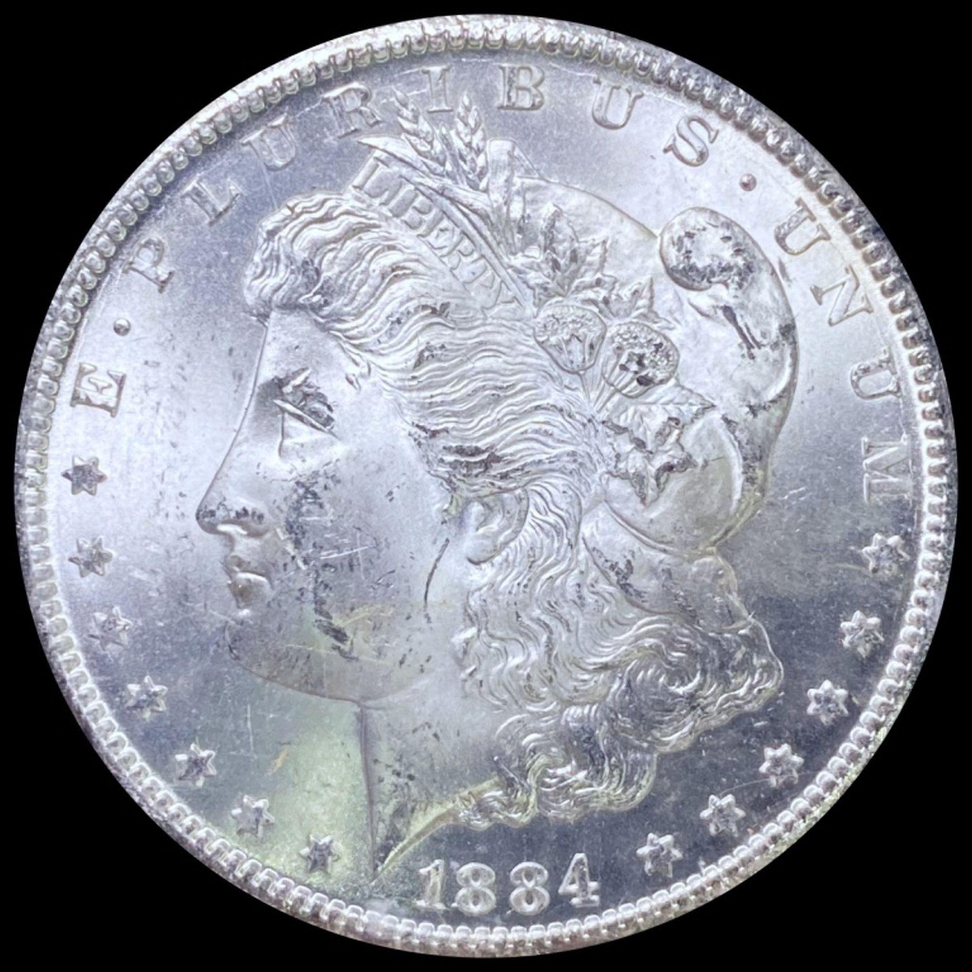 1884-CC Morgan Silver Dollar GEM BU GSA