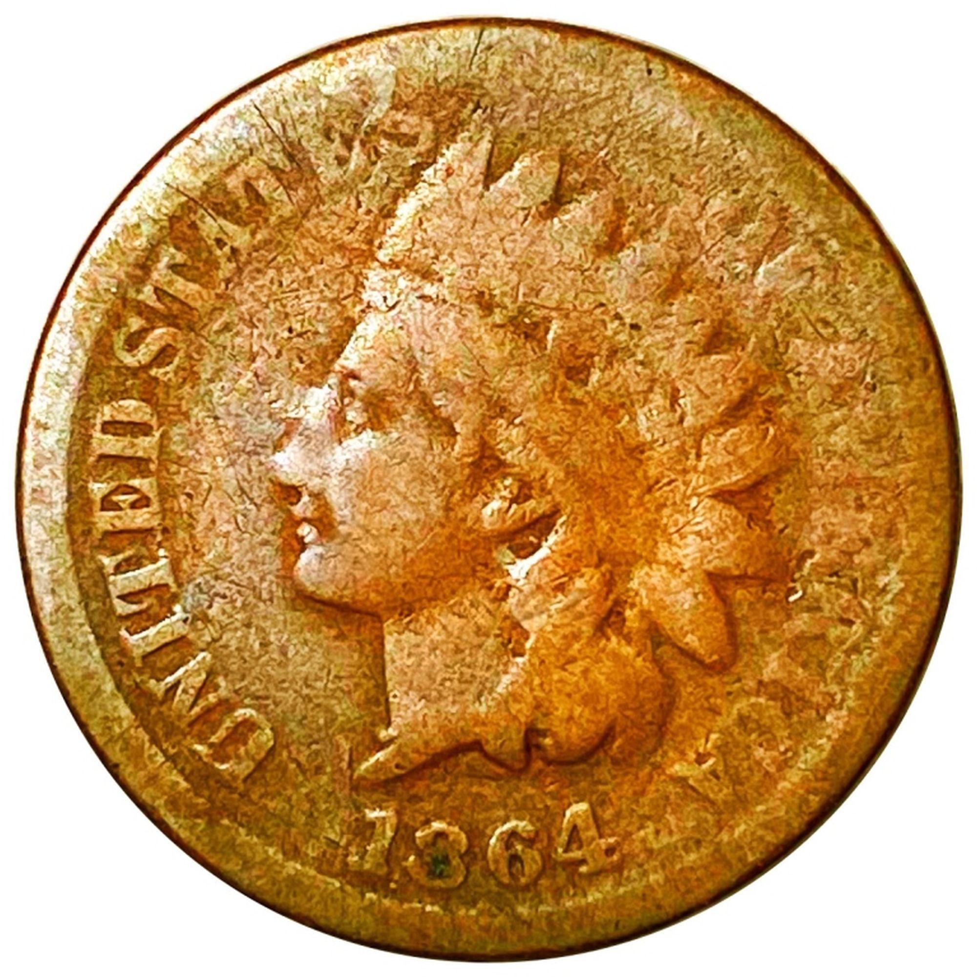 1864 "With L" Indian Head Penny NICELY CIRCULATED