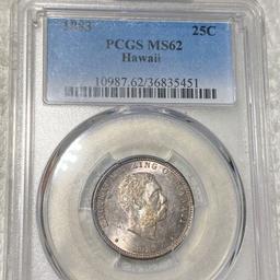 1883 Kingdom Of Hawaii Quarter PCGS - MS62