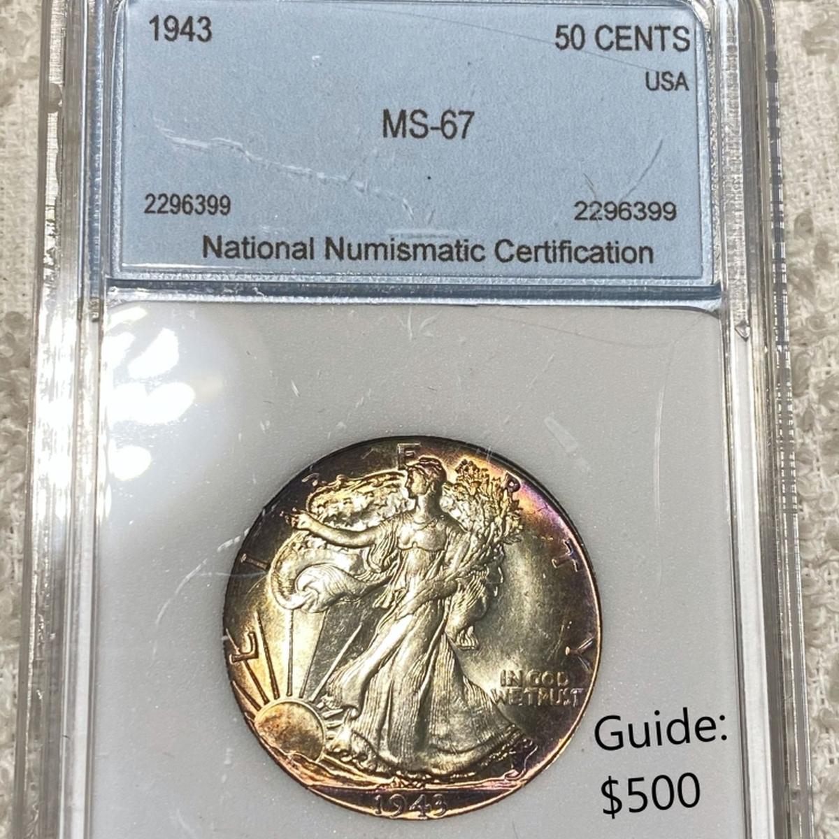 1943 Walking Half Dollar NNC - MS67