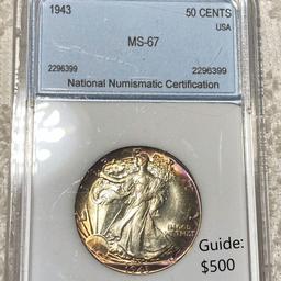 1943 Walking Half Dollar NNC - MS67