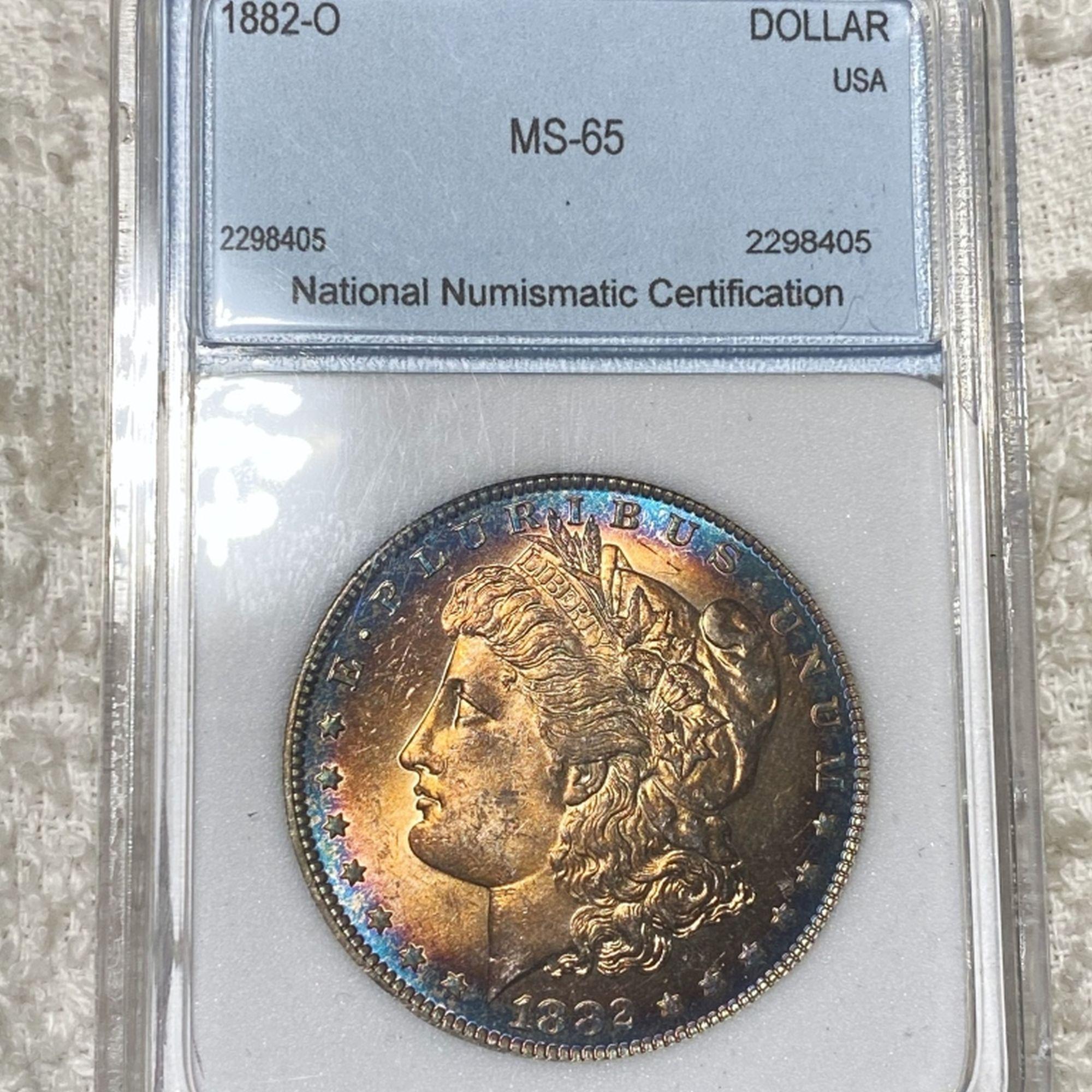 1882-O Morgan Silver Dollar NNC - MS65