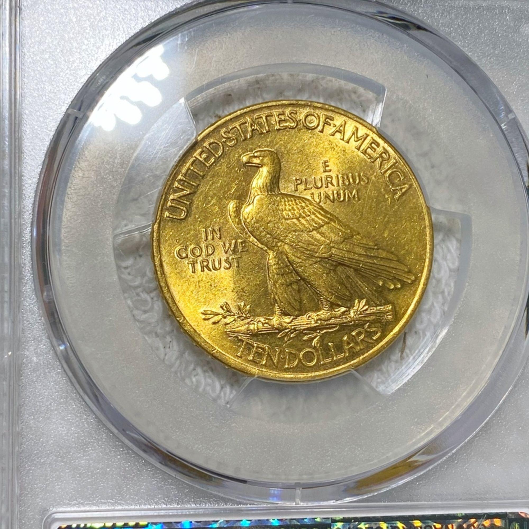 1908 $10 Gold Eagle PCGS - AU58 MOTTO