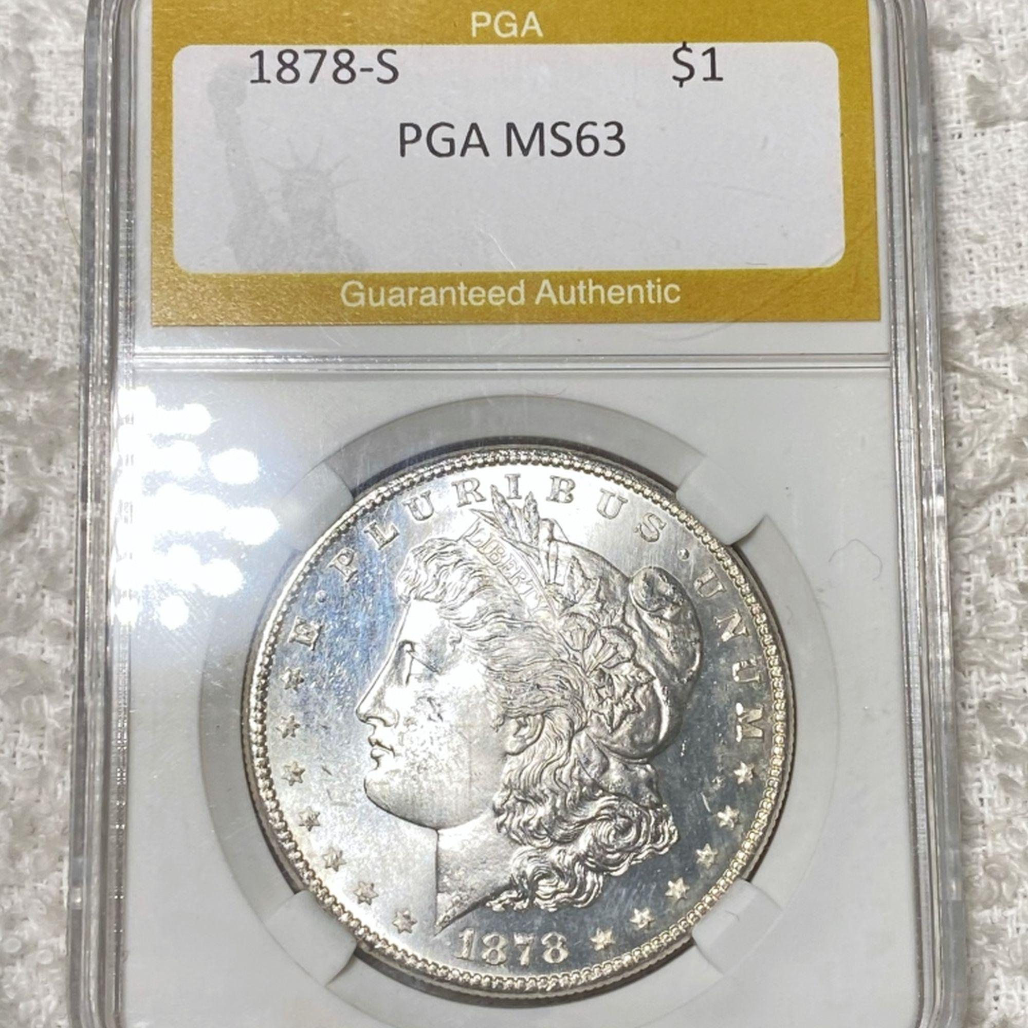 1878-S Morgan Silver Dollar PGA - MS63