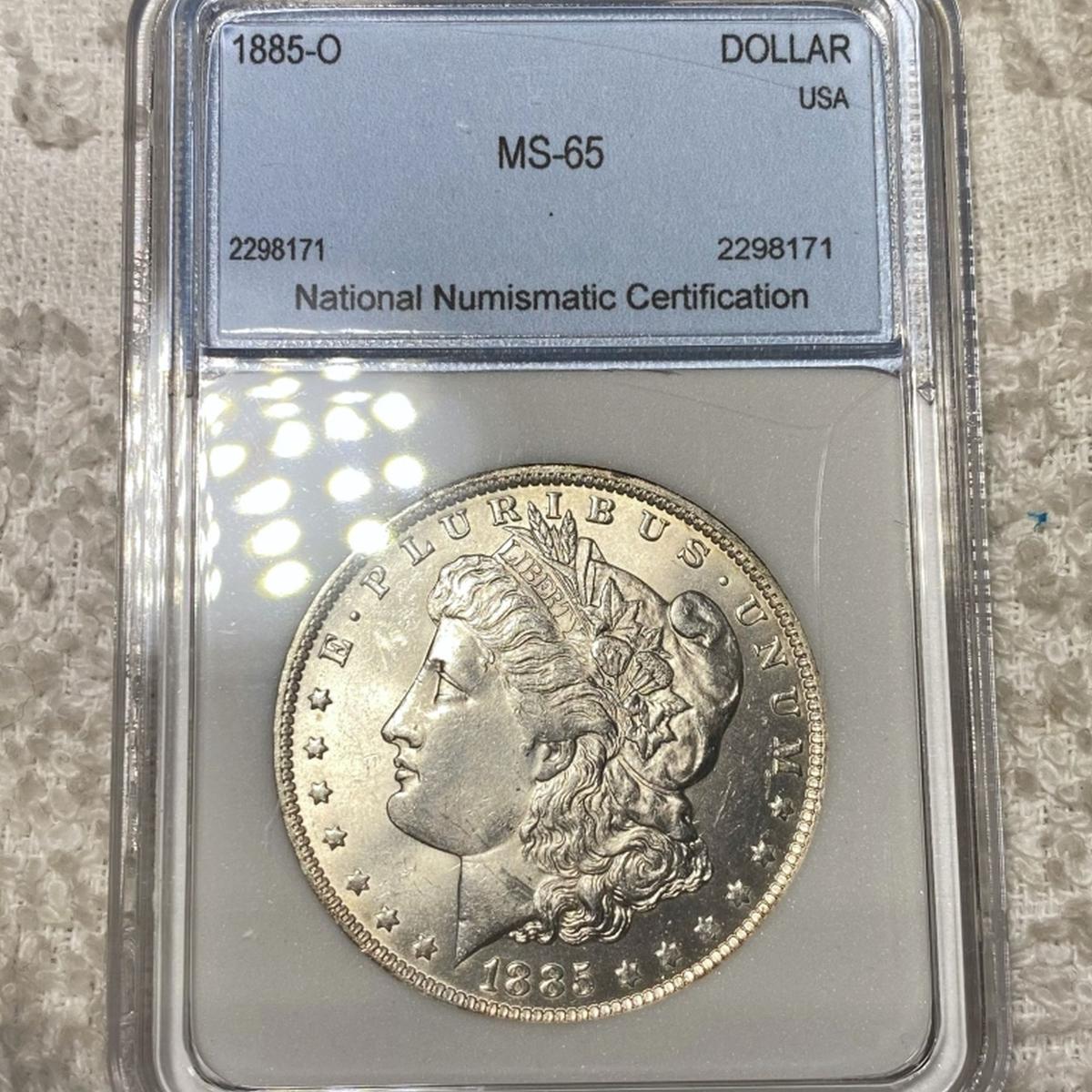 1885-O Morgan Silver Dollar NNC - MS65