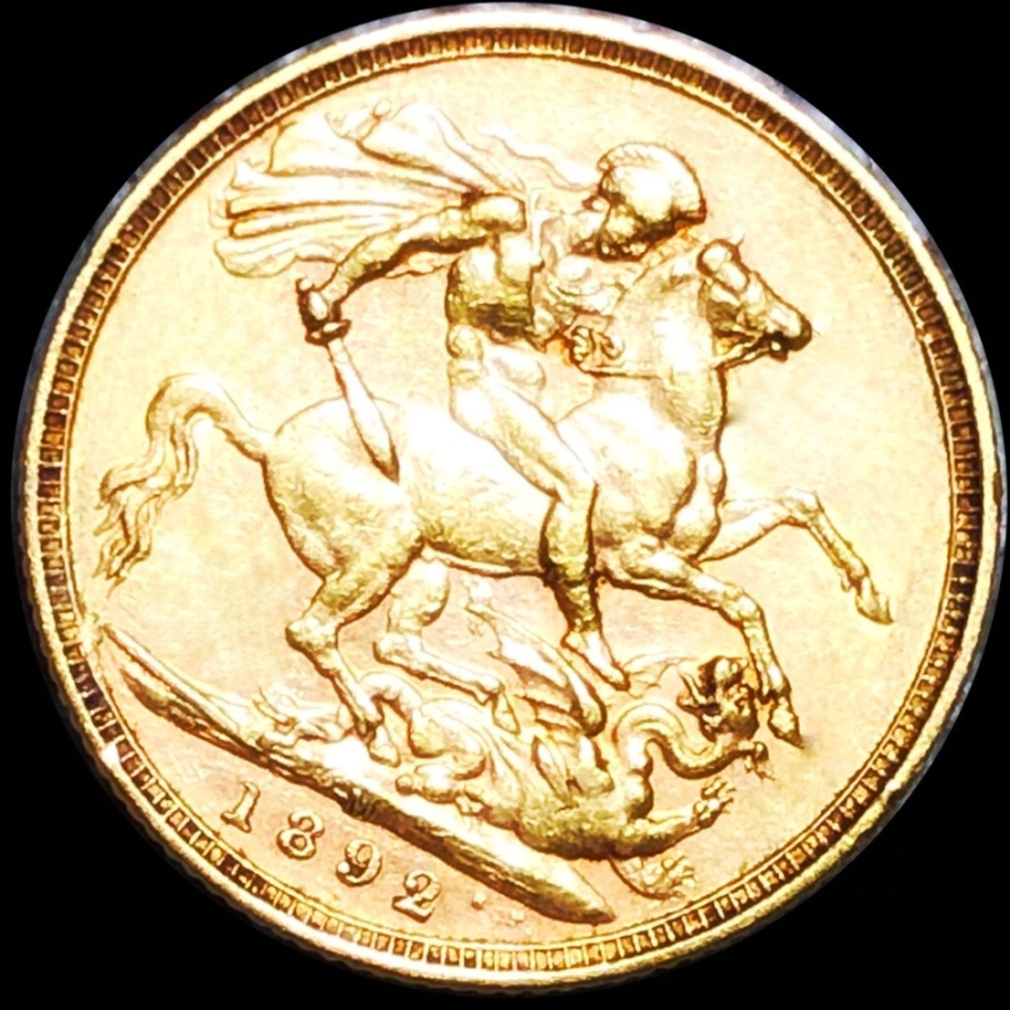 1892 Great Britain Gold Sovereign UNCIRCULATED