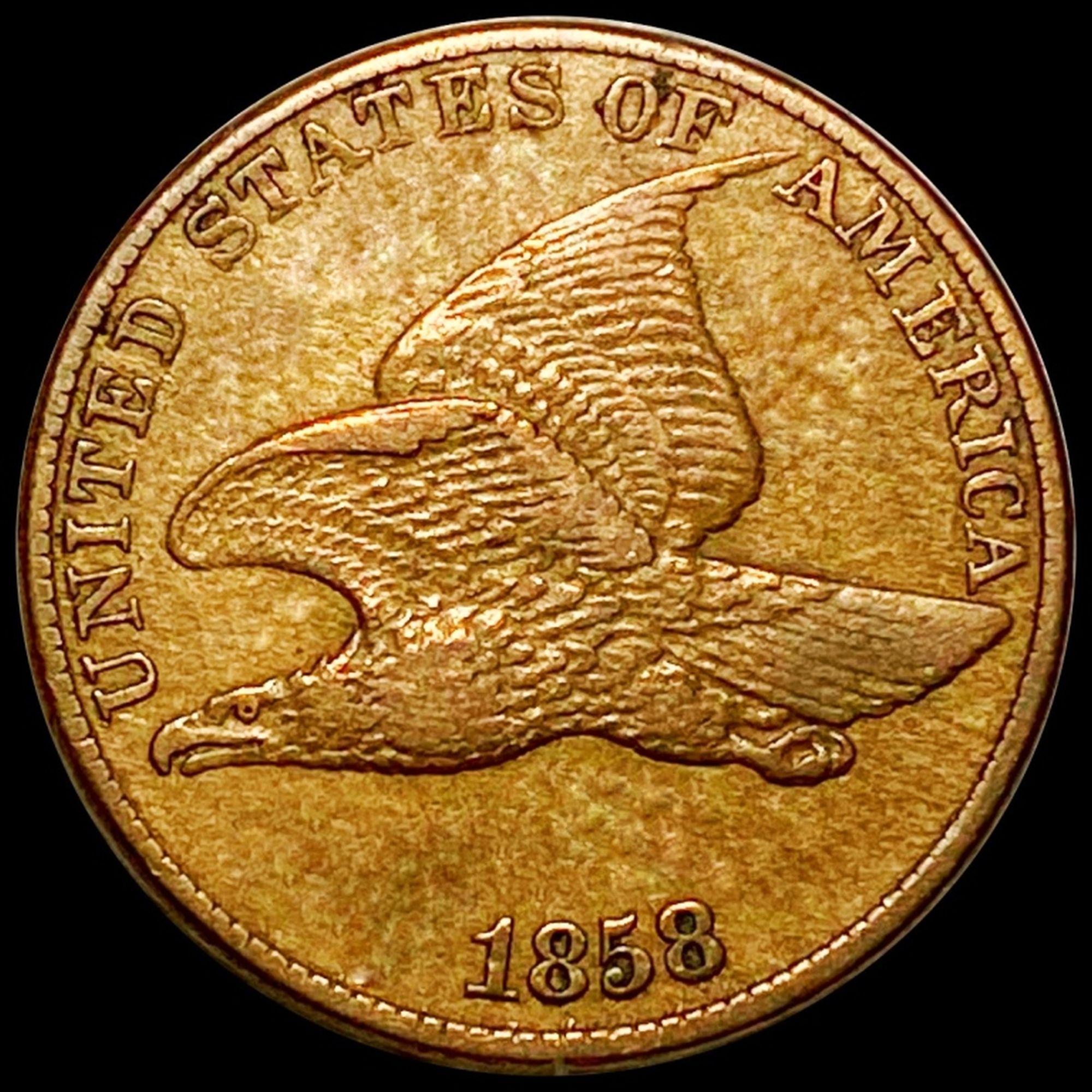 1858 Flying Eagle Cent CLOSELY UNC