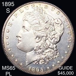 1895-S Morgan Silver Dollar GEM BU PL