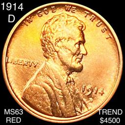 1914-D Lincoln Wheat Penny CHOICE BU RED