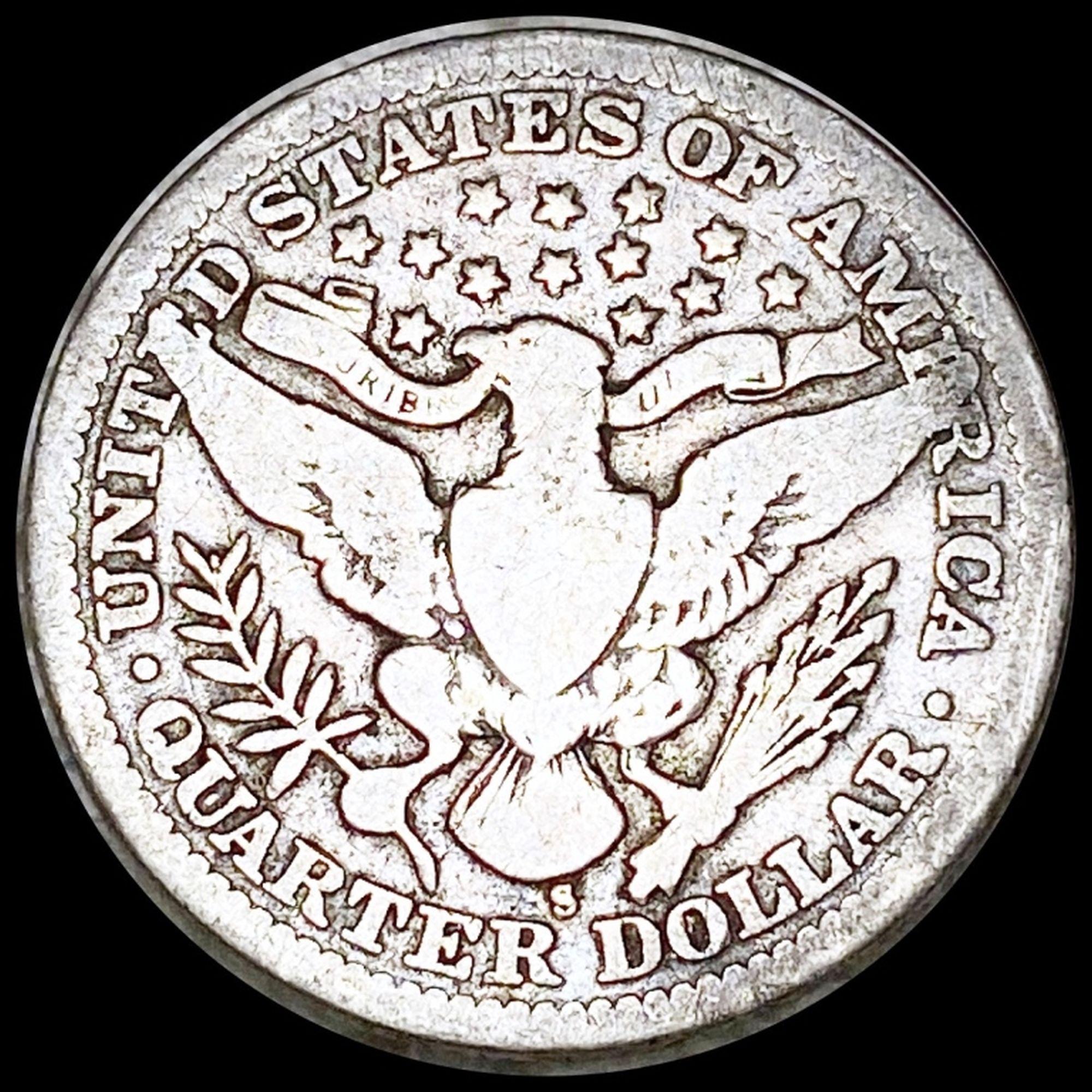 1905-S Barber Silver Quarter NICELY CIRCULATED