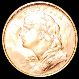 1949-B French Gold 20 Francs UNCIRCULATED