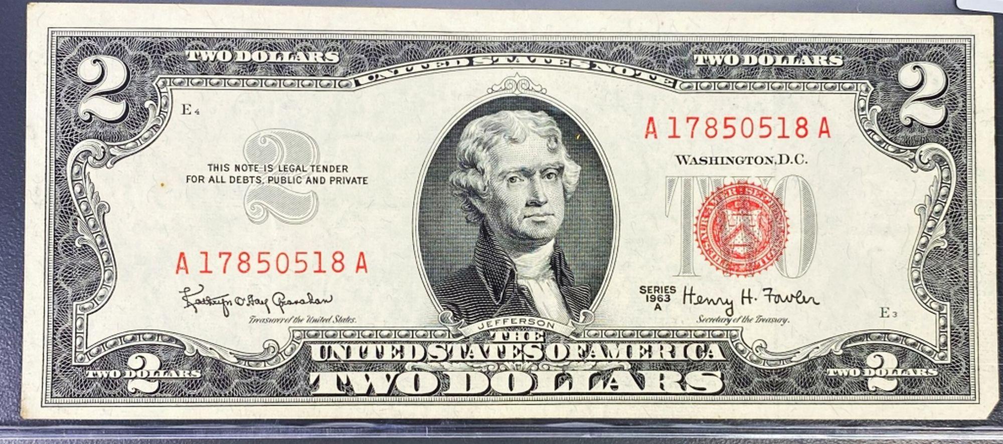 1963 $2 Red Seal Bill UNCIRCULATED