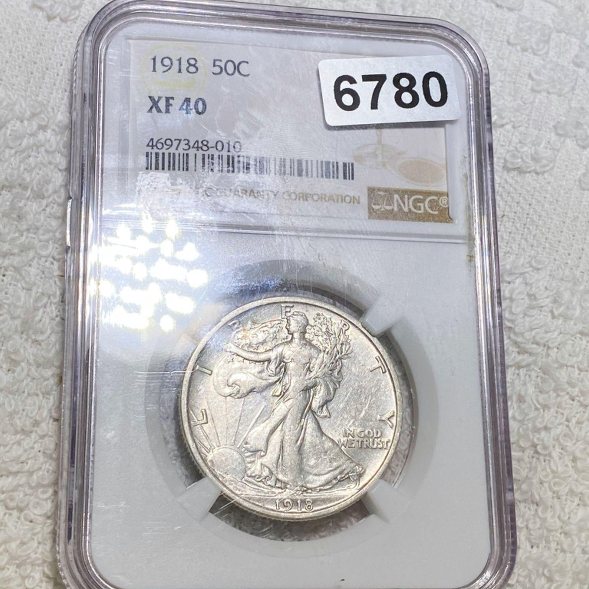 1918 Walking Half Dollar NGC - XF40