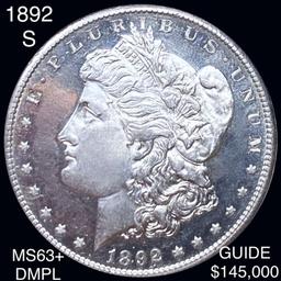 1892-S Morgan Silver Dollar CHOICE BU DMPL