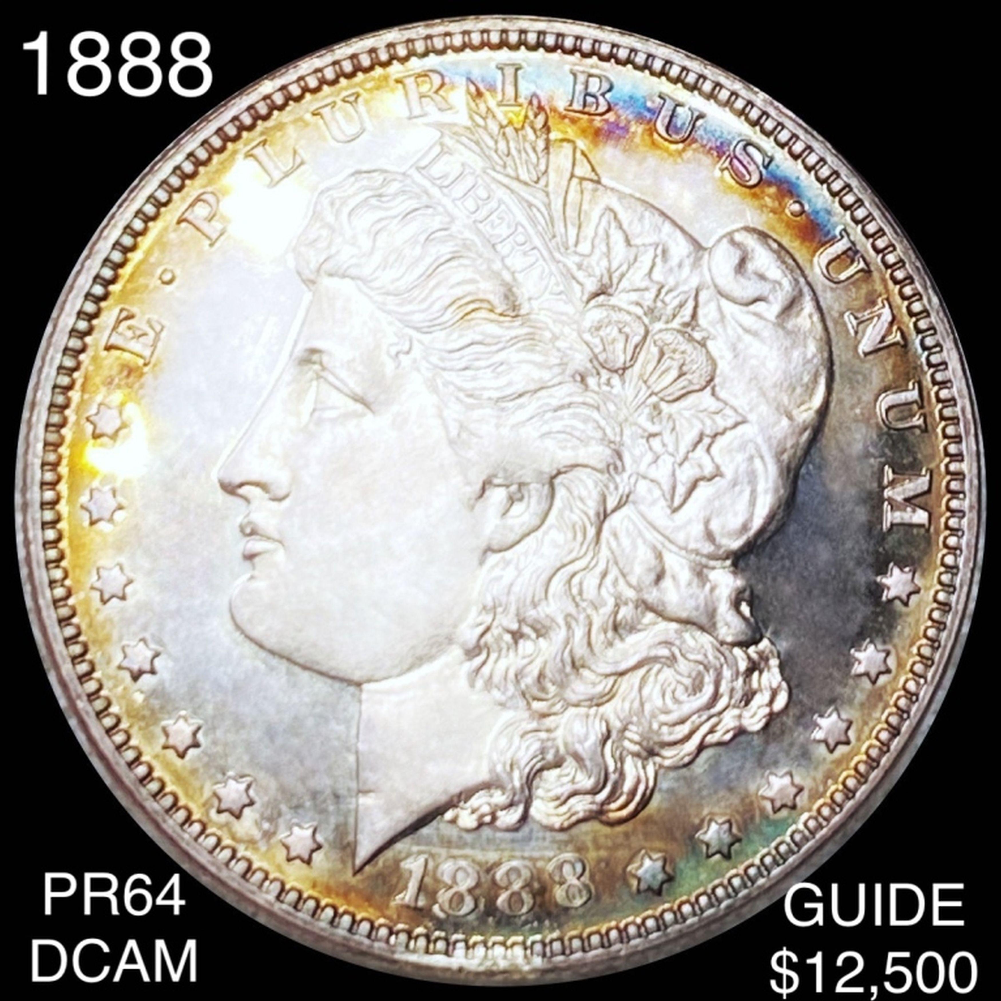 1888 Morgan Silver Dollar CHOICE PROOF DCAM
