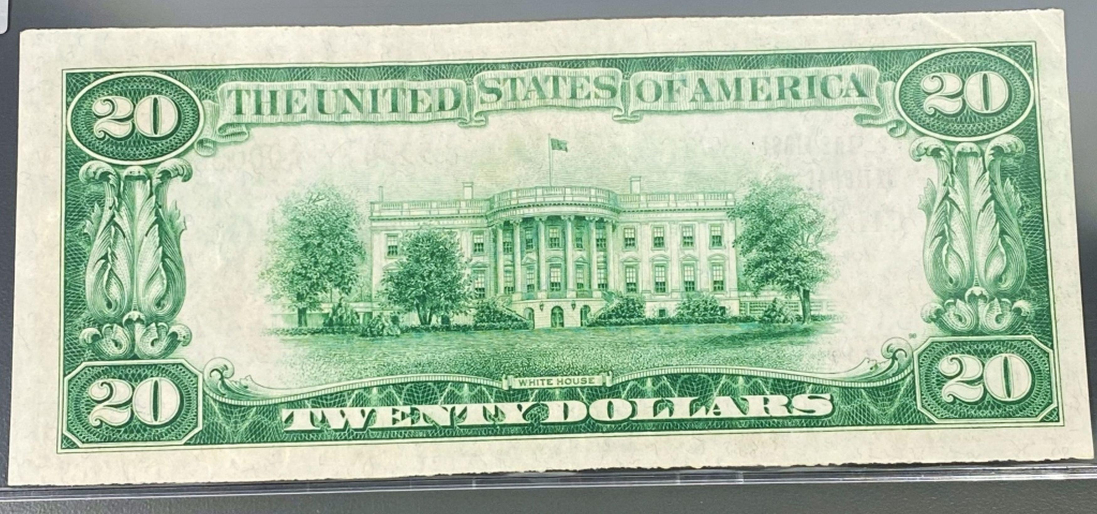 1929 US $20 Brown Seal Bill UNCIRCULATED