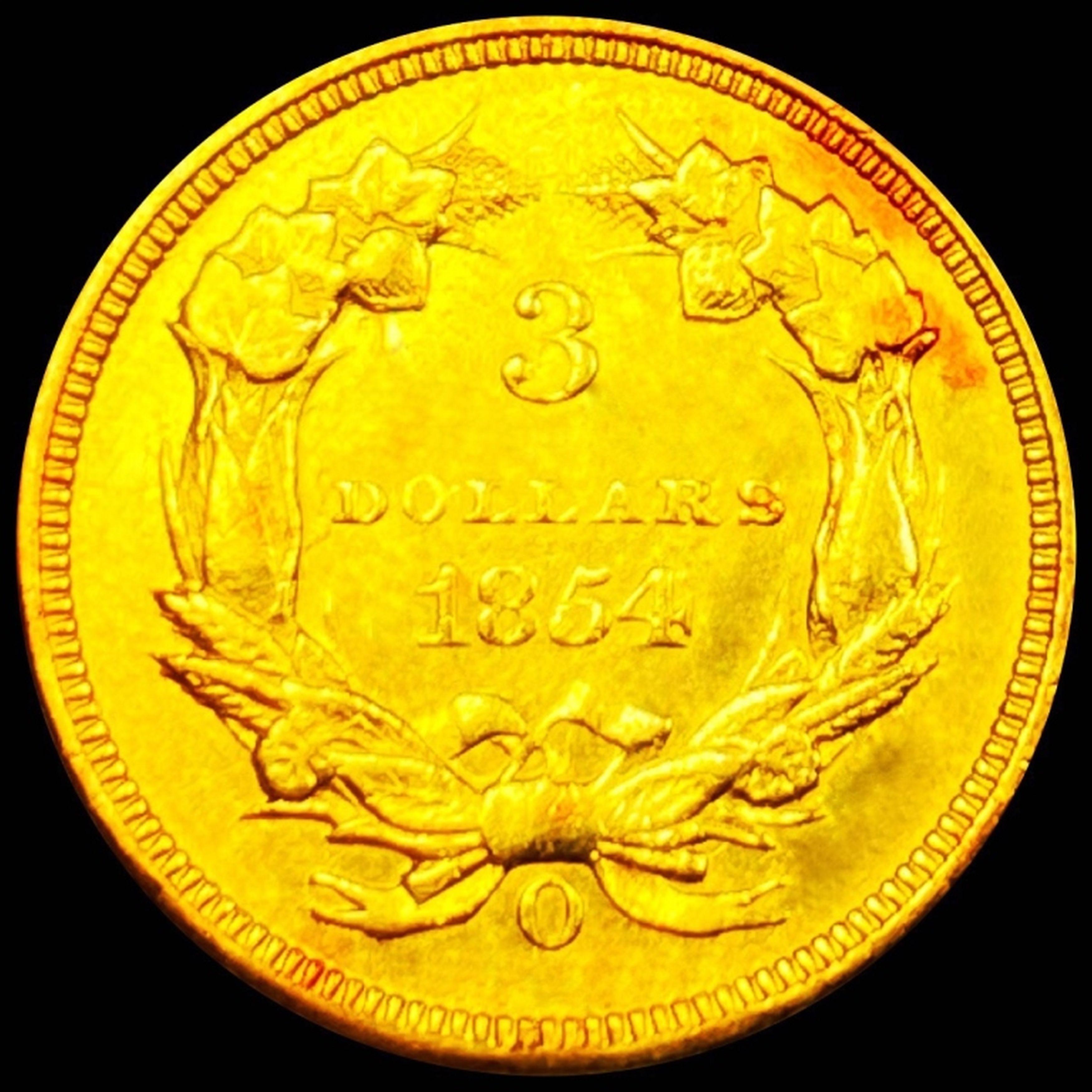 1854-O $3 Gold Piece UNCIRCULATED