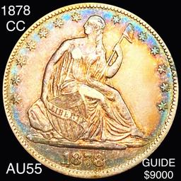 1878-CC Seated Half Dollar CHOICE AU