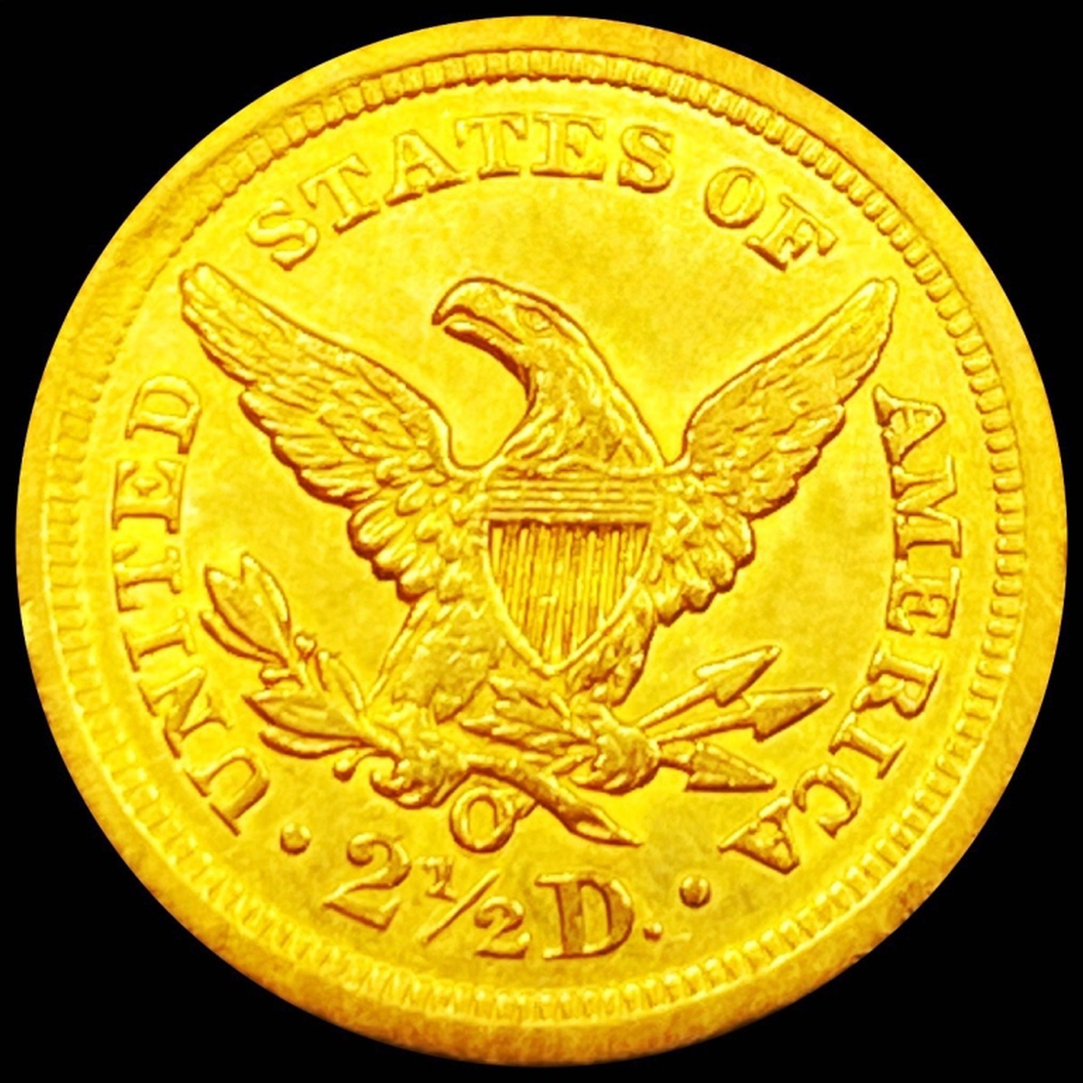 1843-O $2.50 Gold Quarter Eagle CHOICE BU