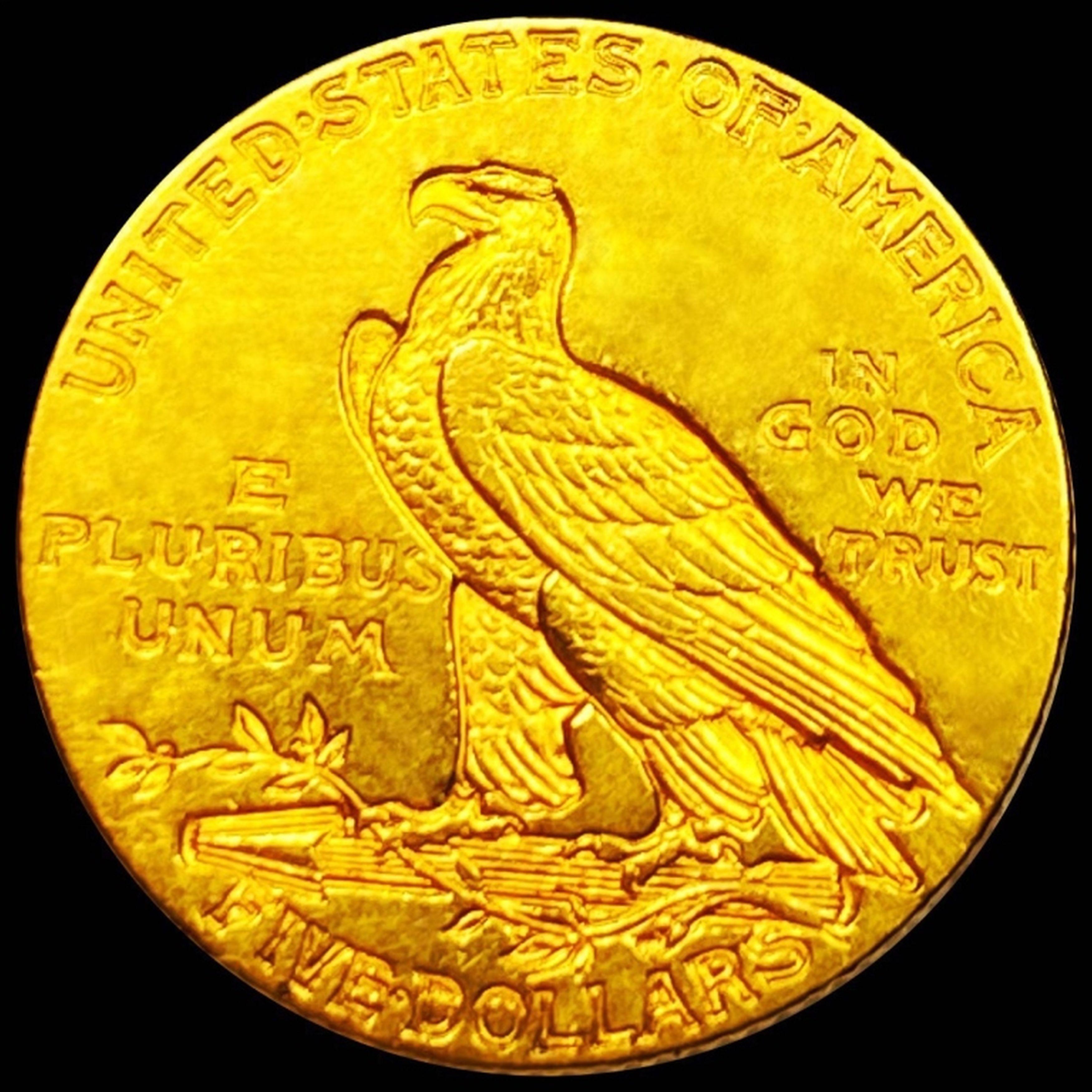 1908-S $5 Gold Half Eagle CHOICE BU