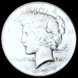 1934 Silver Peace Dollar CLOSELY UNCIRCULATED