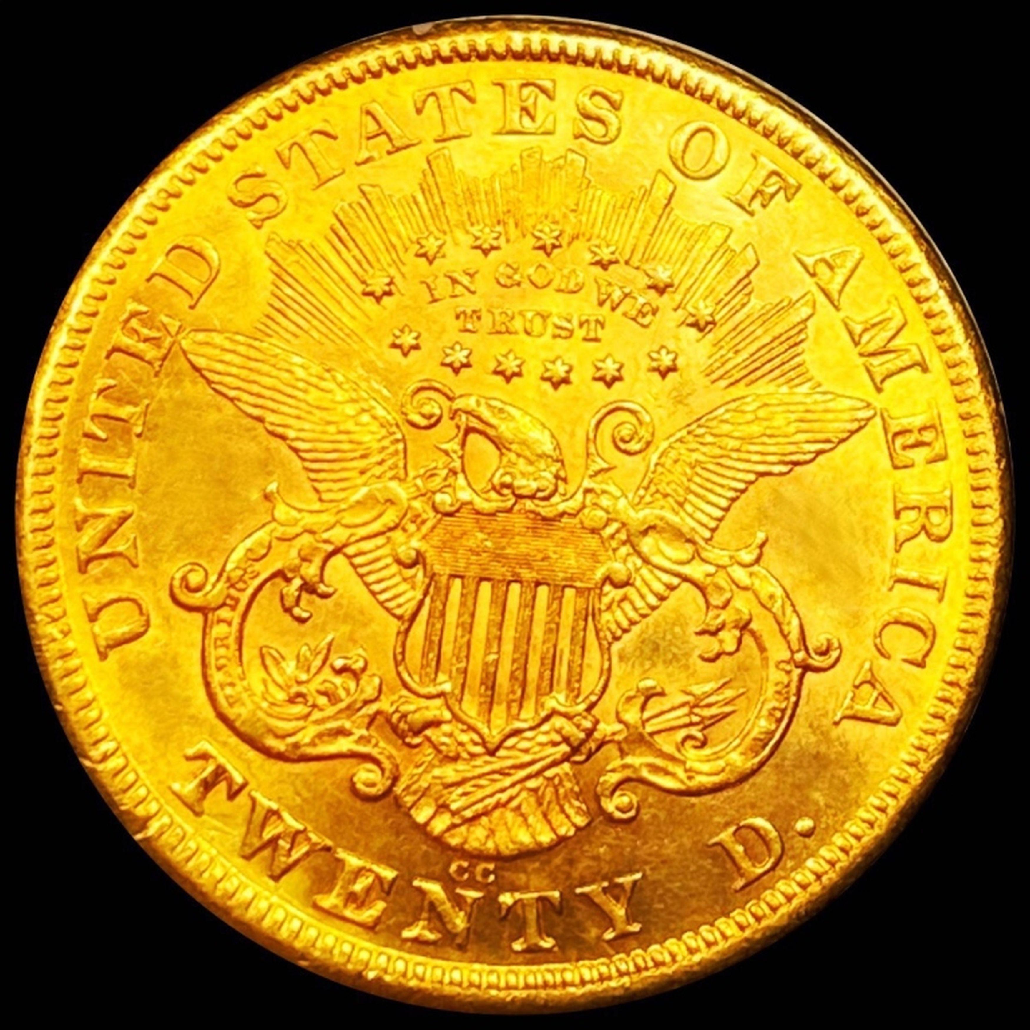 1876-CC $20 Gold Double Eagle CHOICE BU